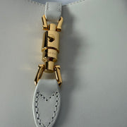 GUCCI White Smooth Leather Jackie 1961 Mini Shoulder Bag