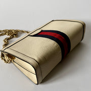 GUCCI GG Ophidia Small Shoulder Bag, Mystic White (Cream) Calfskin Leather