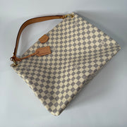 LOUIS VUITTON Damier Azur Graceful MM Rose Ballerine