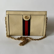 GUCCI GG Ophidia Small Shoulder Bag, Mystic White (Cream) Calfskin Leather