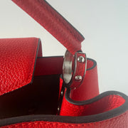LOUIS VUITTON Taurillon Capucines MM Coquelicot