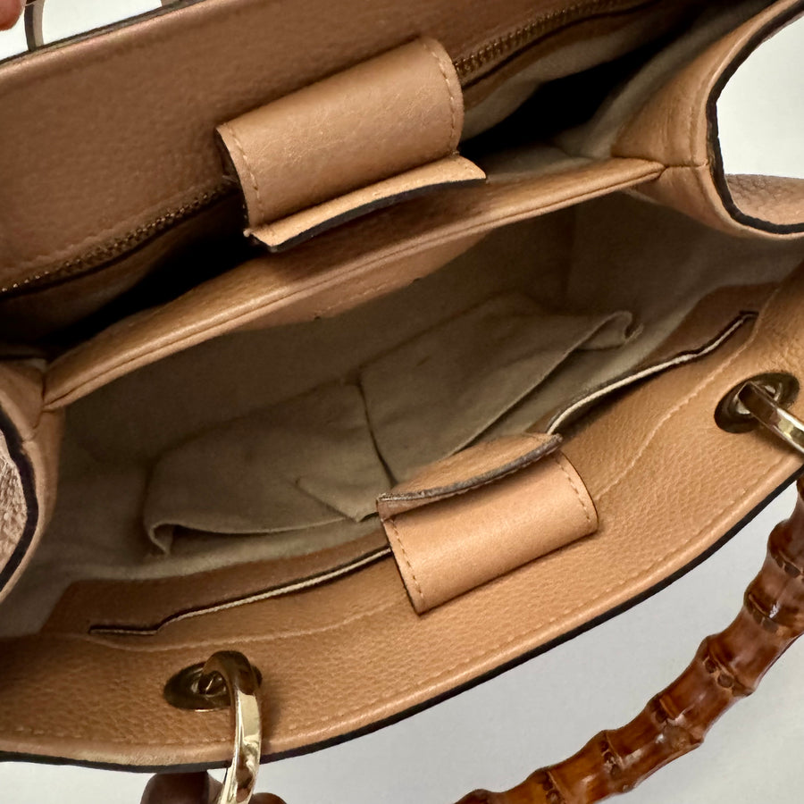 Gucci Bamboo Shopper Tote Beige, Small