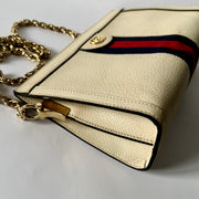 GUCCI GG Ophidia Small Shoulder Bag, Mystic White (Cream) Calfskin Leather