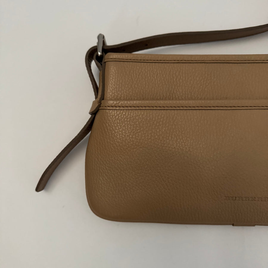 Burberry London Leather Shoulder Bag - Beige