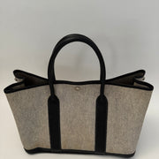 HERMES Toile Negonda Garden Party 36 MM Tote Black Ecru