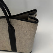 HERMES Toile Negonda Garden Party 36 MM Tote Black Ecru