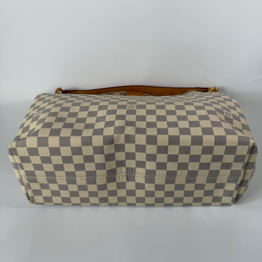 LOUIS VUITTON Damier Azur Graceful MM Rose Ballerine