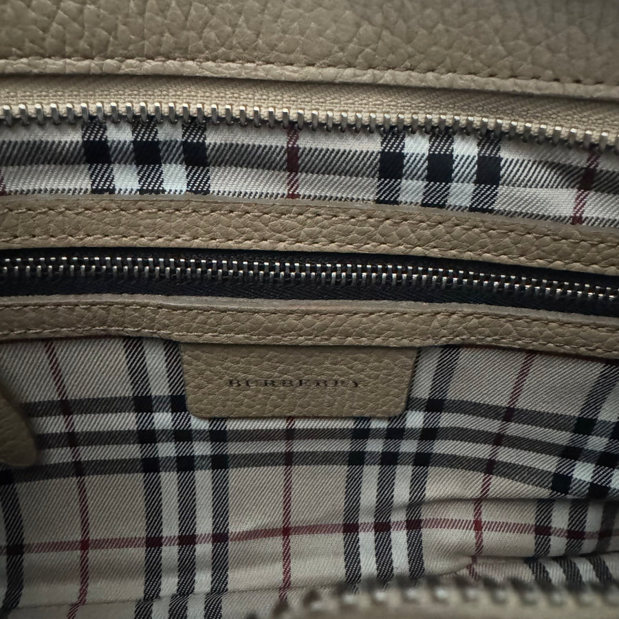Burberry London Leather Shoulder Bag - Beige