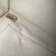 Chanel Vintage CC Lock Tote Caviar Medium White Leather