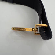 PRADA Denim Canapa Logo Tote Bleu
