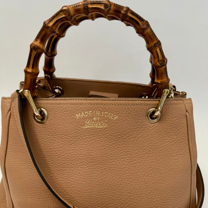 Gucci Bamboo Shopper Tote Beige, Small
