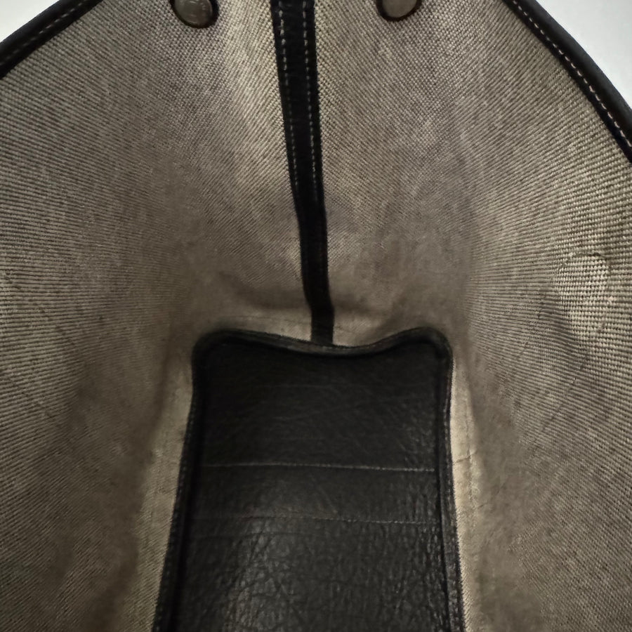 HERMES Toile Negonda Garden Party 36 MM Tote Black Ecru