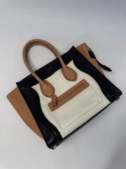 CELINE  Micro Tricolor Calfskin Luggage Tote