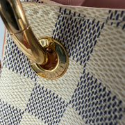 LOUIS VUITTON Damier Azur Graceful MM Rose Ballerine