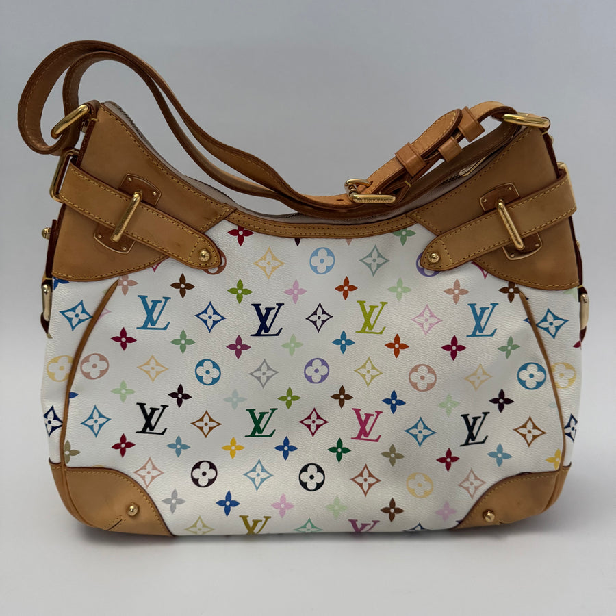 Louis Vuitton Greta White Multicolor Shoulder Bag