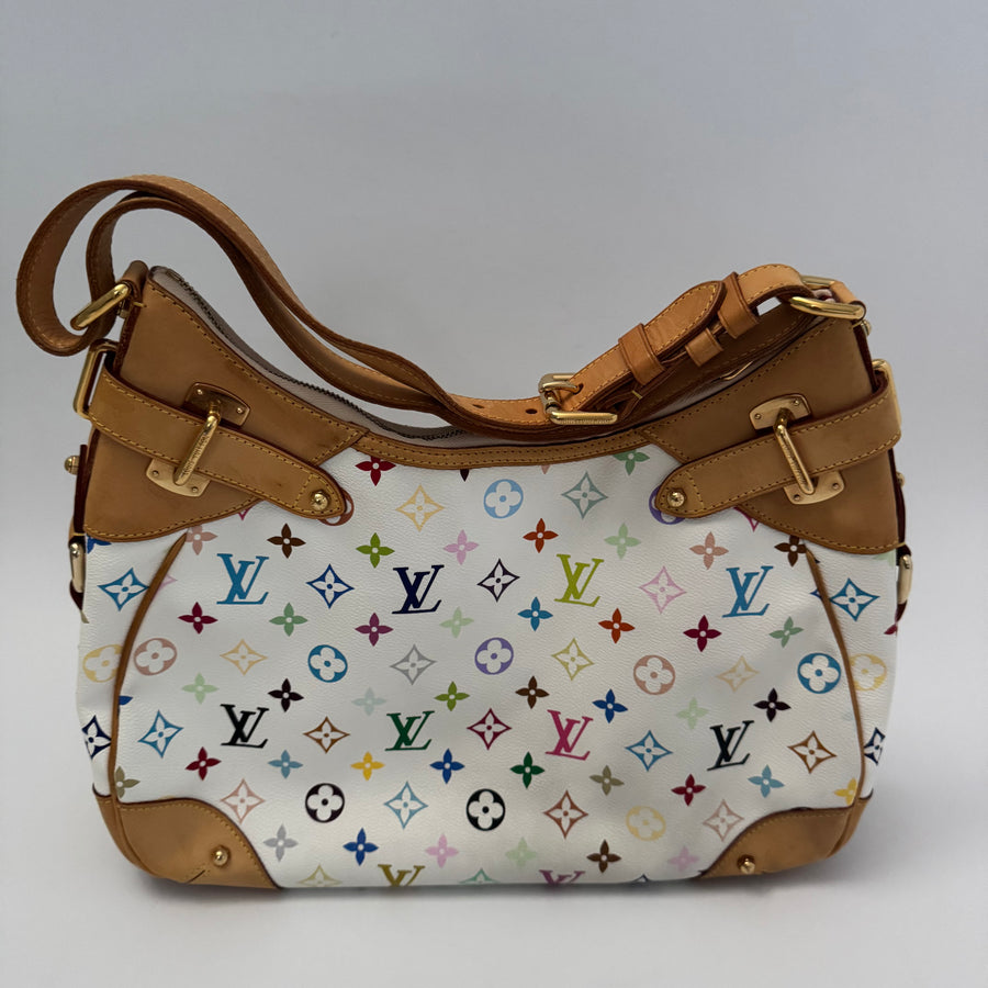 Louis Vuitton Greta White Multicolor Shoulder Bag