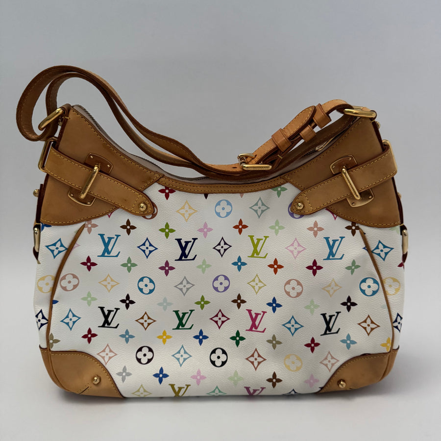 Louis Vuitton Greta White Multicolor Shoulder Bag