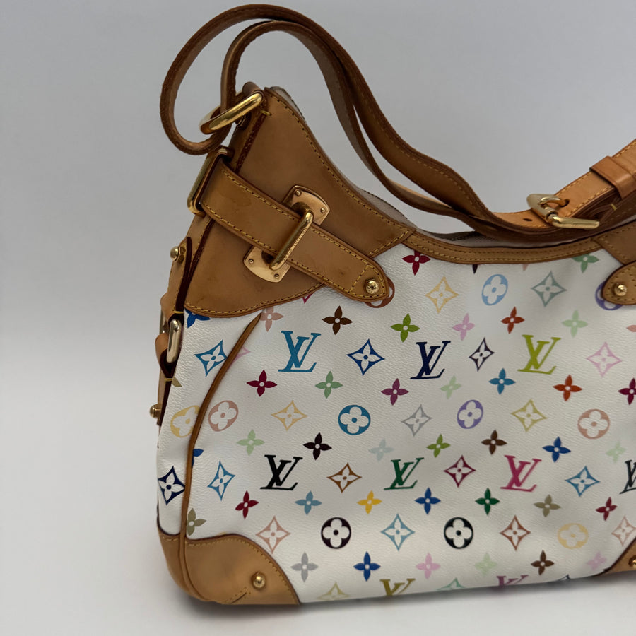 Louis Vuitton Greta White Multicolor Shoulder Bag