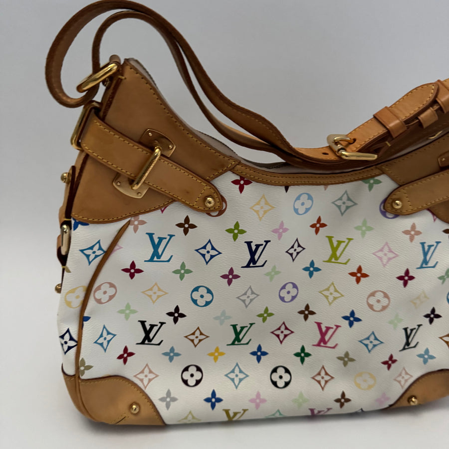 Louis Vuitton Greta White Multicolor Shoulder Bag