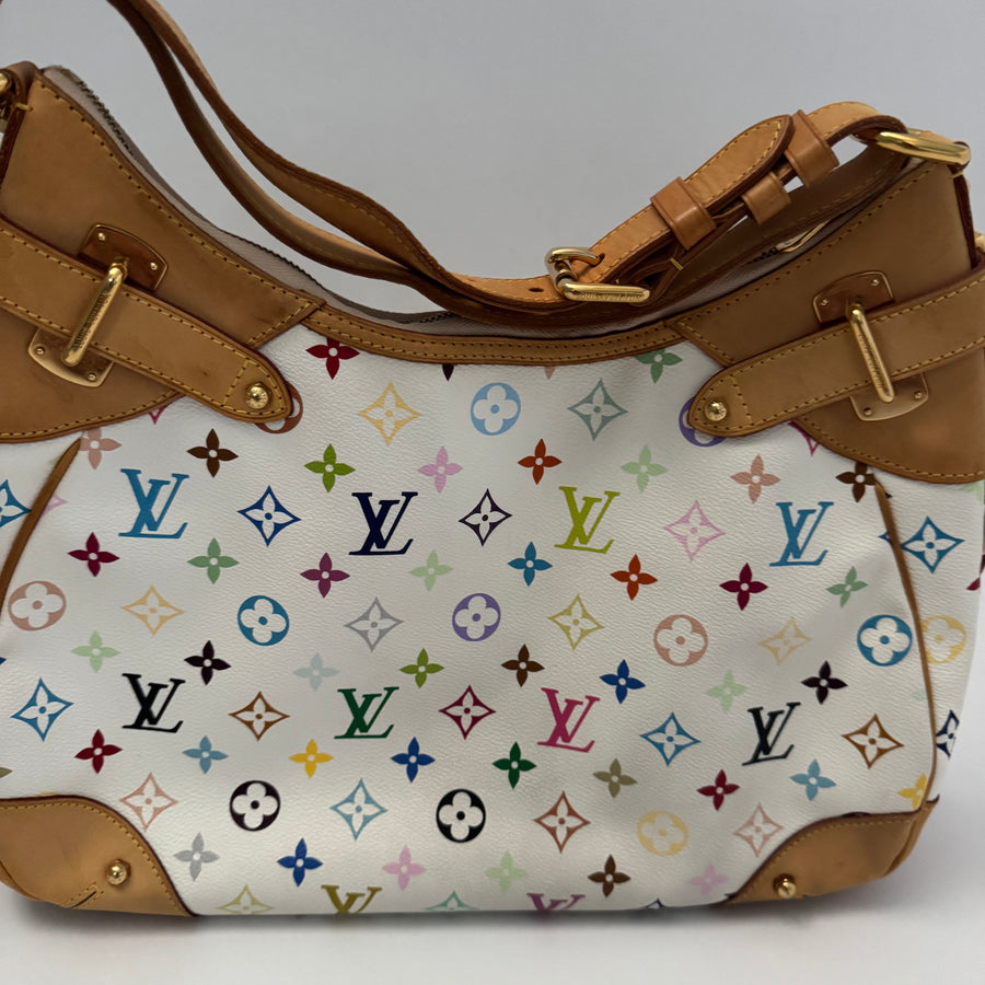 Louis Vuitton Greta White Multicolor Shoulder Bag