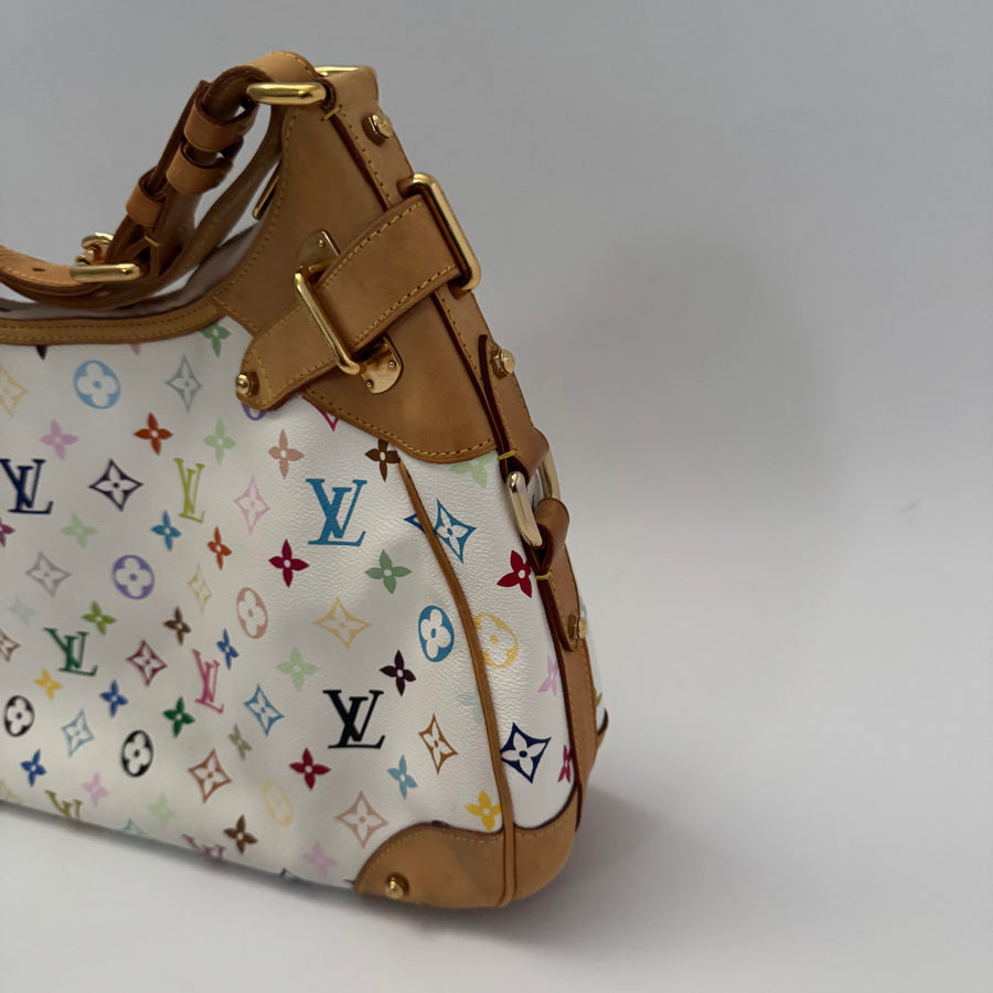 Louis Vuitton Greta White Multicolor Shoulder Bag