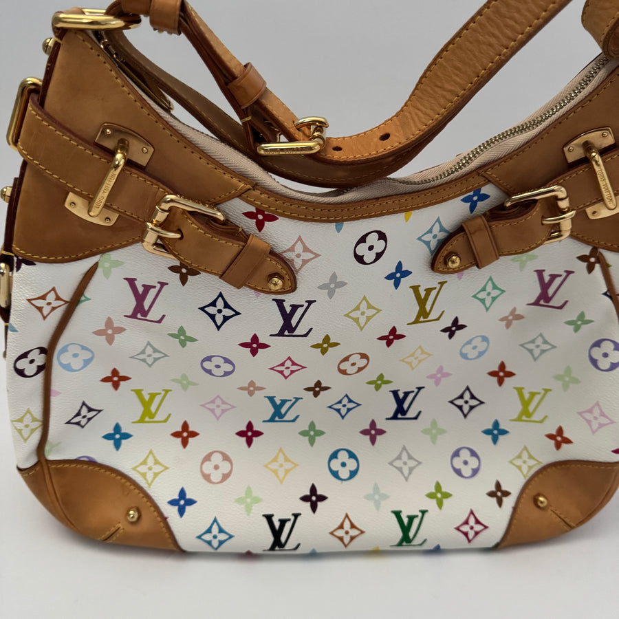 Louis Vuitton Greta White Multicolor Shoulder Bag
