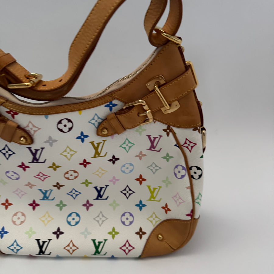 Louis Vuitton Greta White Multicolor Shoulder Bag