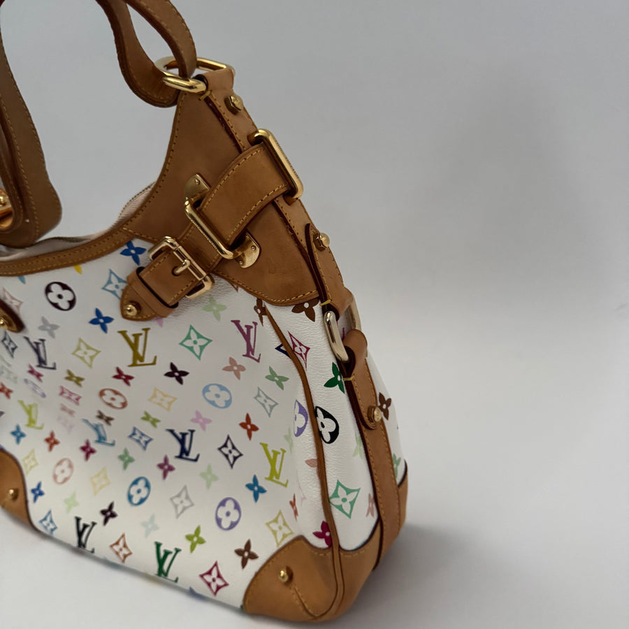 Louis Vuitton Greta White Multicolor Shoulder Bag