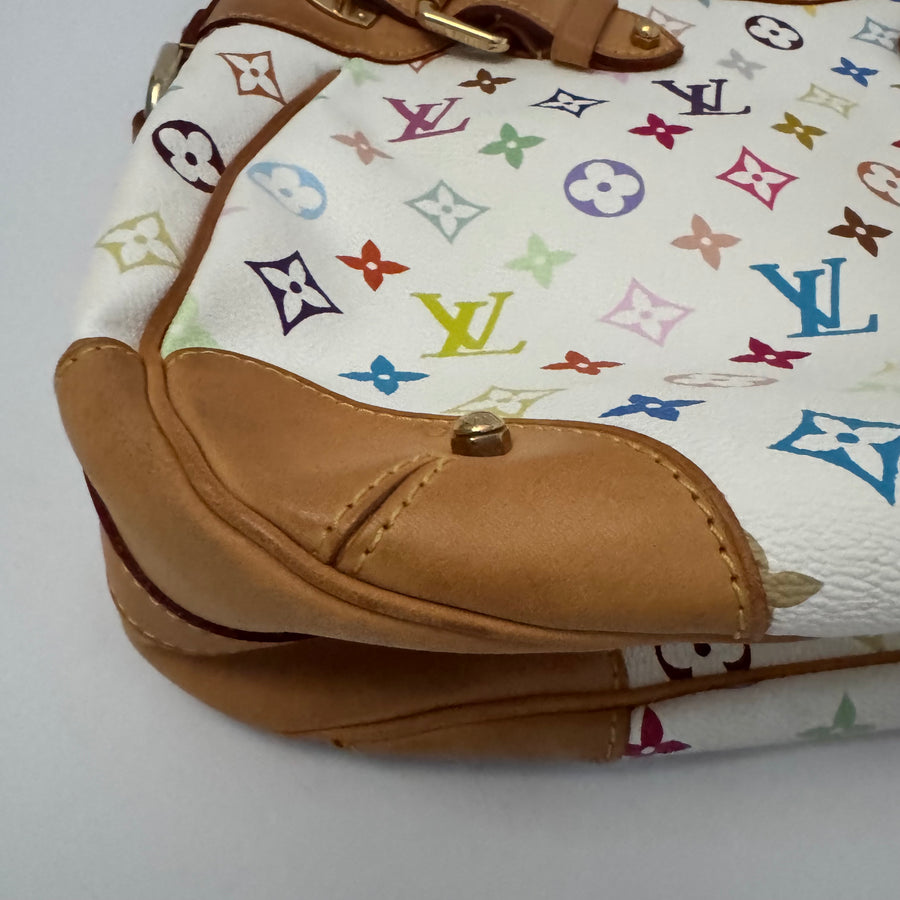 Louis Vuitton Greta White Multicolor Shoulder Bag