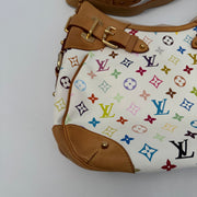 Louis Vuitton Greta White Multicolor Shoulder Bag