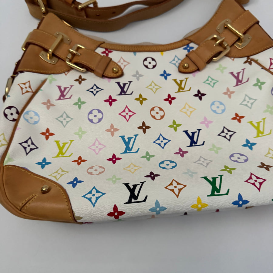 Louis Vuitton Greta White Multicolor Shoulder Bag
