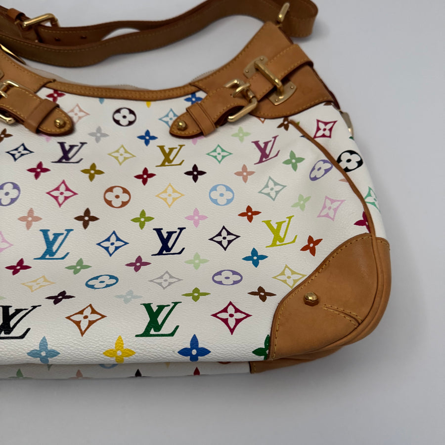 Louis Vuitton Greta White Multicolor Shoulder Bag