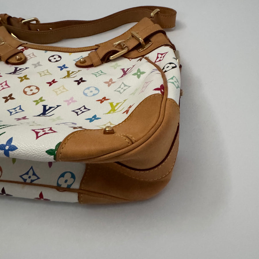 Louis Vuitton Greta White Multicolor Shoulder Bag
