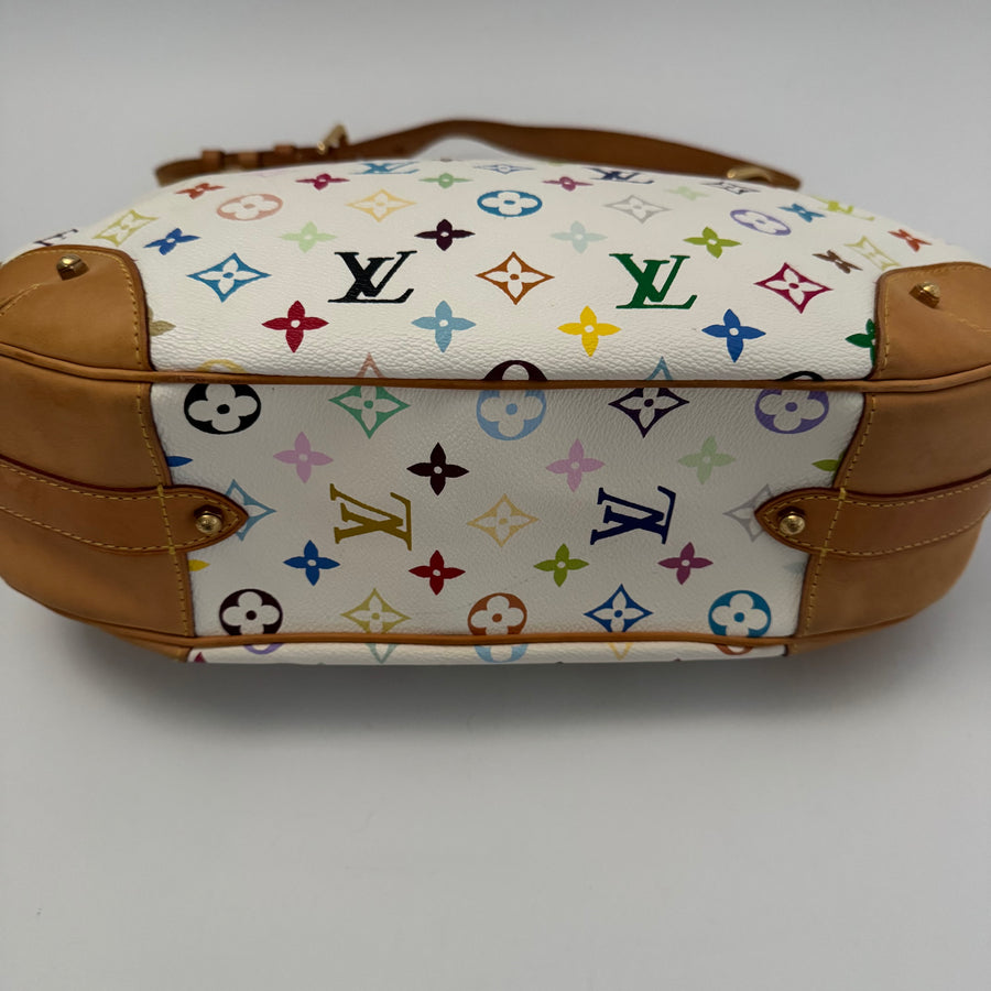 Louis Vuitton Greta White Multicolor Shoulder Bag
