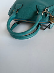 Gucci Leather Interlocking Dome Two-way Bag  - Teal