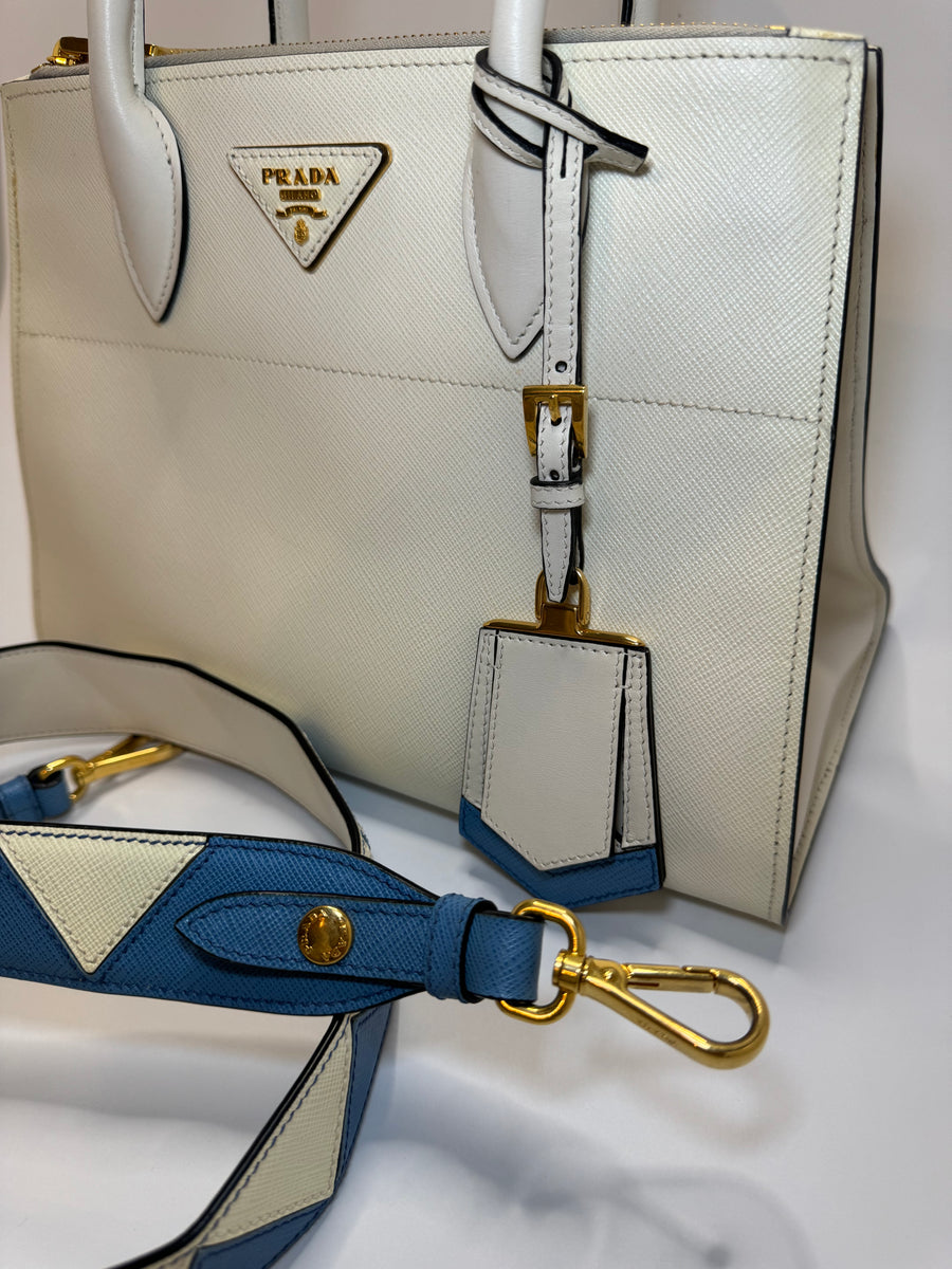 Prada Saffiano City Greche Paradigme Bag Satchel