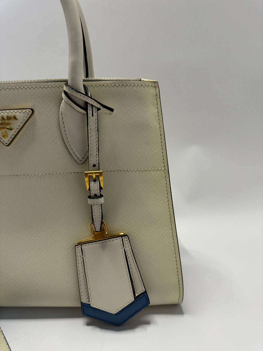 Prada Saffiano City Greche Paradigme Bag Satchel