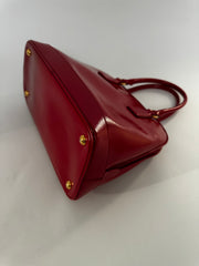 Prada Saffiano Vernice Open Promenade Tote - Rosso Medium