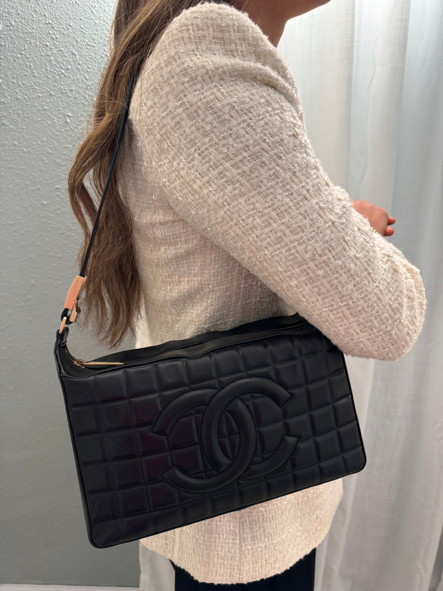 Chanel Lambskin Quilted CC Chocolate Bar Shoulder bag