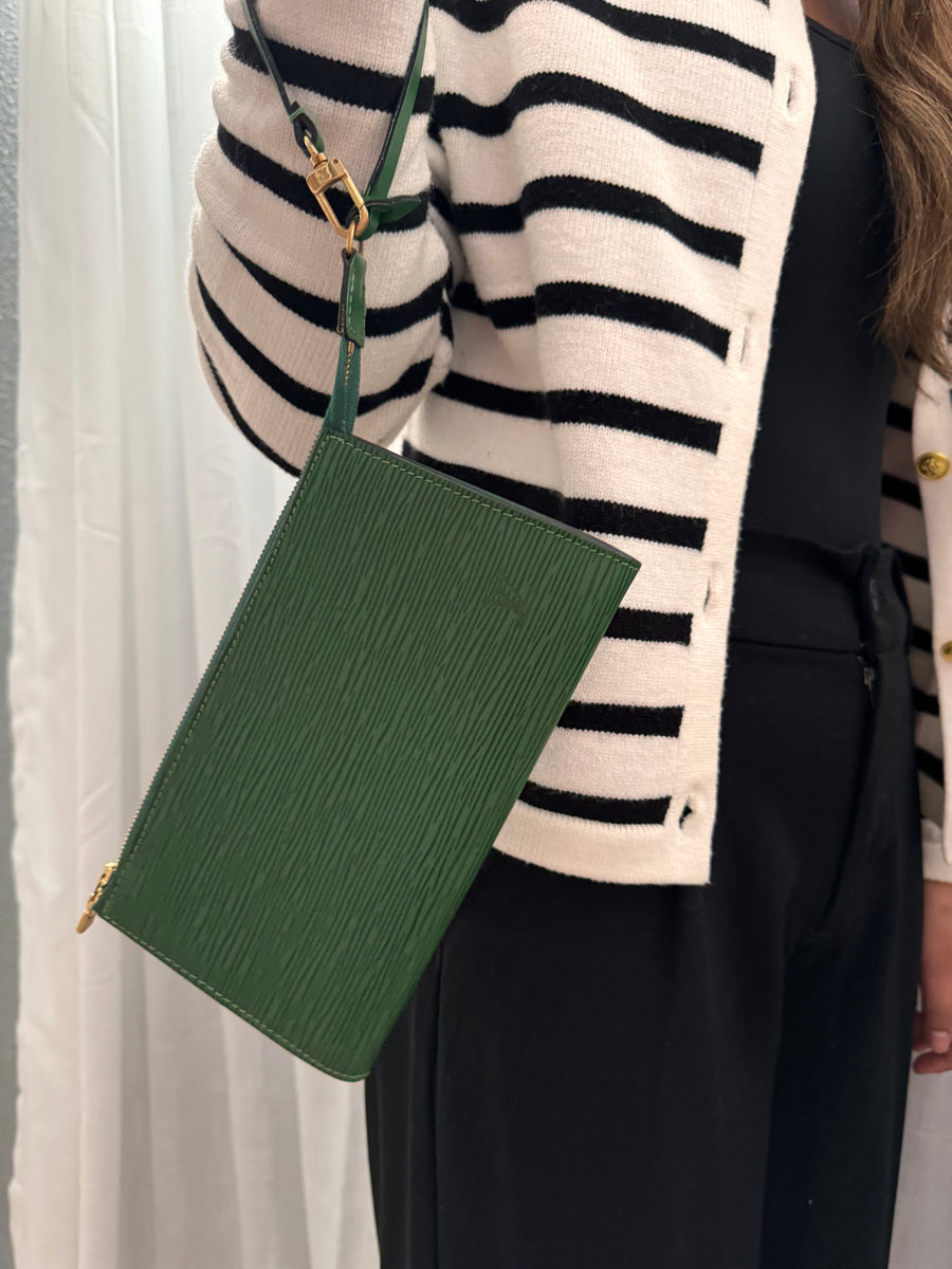 Louis Vuitton Epi Pochette Accessories Green